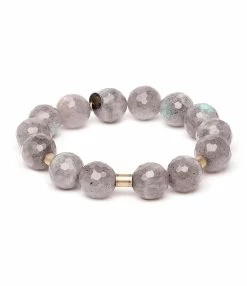 LSONGE Bracelet Chance Argent Doré Labradorite