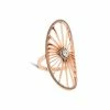 NAVA JOAILLERIE Bague Cheyenne Ovale Diamant Or Rose