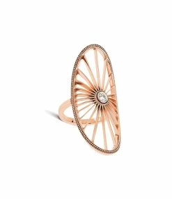 NAVA JOAILLERIE Bague Cheyenne Ovale Diamant Or Rose
