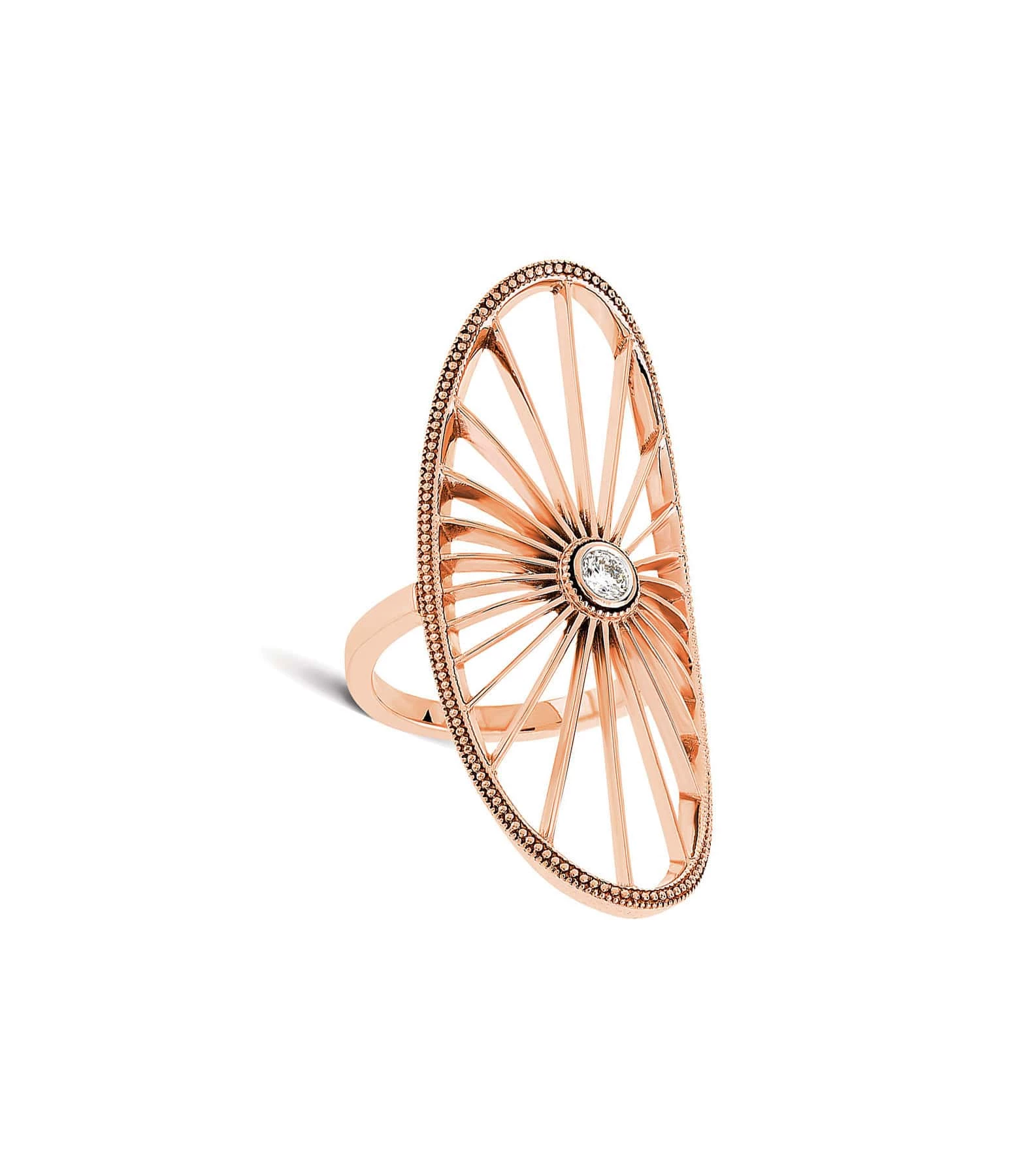 NAVA JOAILLERIE Bague Cheyenne Ovale Diamant Or Rose 1 NAVA JOAILLERIE Bague Cheyenne Ovale Diamant Or Rose