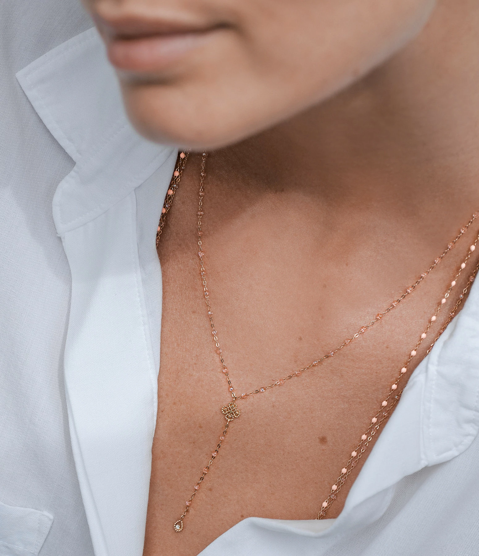 GIGI CLOZEAU Collier Chapelet Croix Or Diamants 9 GIGI CLOZEAU Collier Chapelet Croix Or Diamants – Image 9