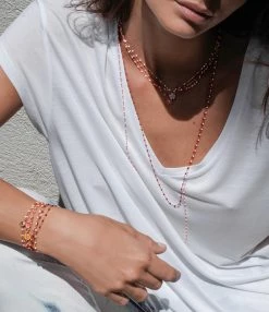 GIGI CLOZEAU Bracelet Perles Résine Bleu Or Rose, Exclusivité Lulli -COLLIERS Shop clozb look20210402 9782 1