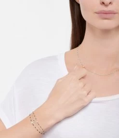 GIGI CLOZEAU Bracelet Mini Perles Résine Lucky Cœur Or Blanc -COLLIERS Shop clozb look20211109 183