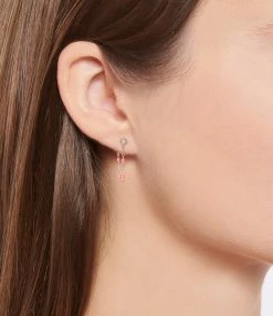 GIGI CLOZEAU Boucles D'oreilles Pendantes Suprême Diamant Or Rose -COLLIERS Shop clozb look20211109 27