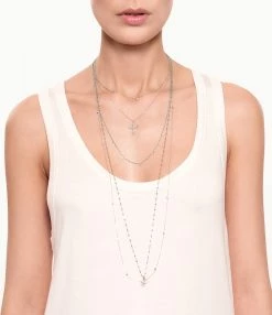 GIGI CLOZEAU Collier 5 Diamants Mini Perles Résine Or -COLLIERS Shop clozb look20211109 6