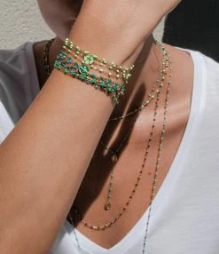 GIGI CLOZEAU Bracelet Mini Perles Résine Lucky Cœur Or Blanc -COLLIERS Shop clozb look20211109 9771 1