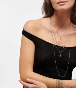 GIGI CLOZEAU Pendentif Croix Perlée Résine Diamants Or Blanc -COLLIERS Shop clozb look20221116 438