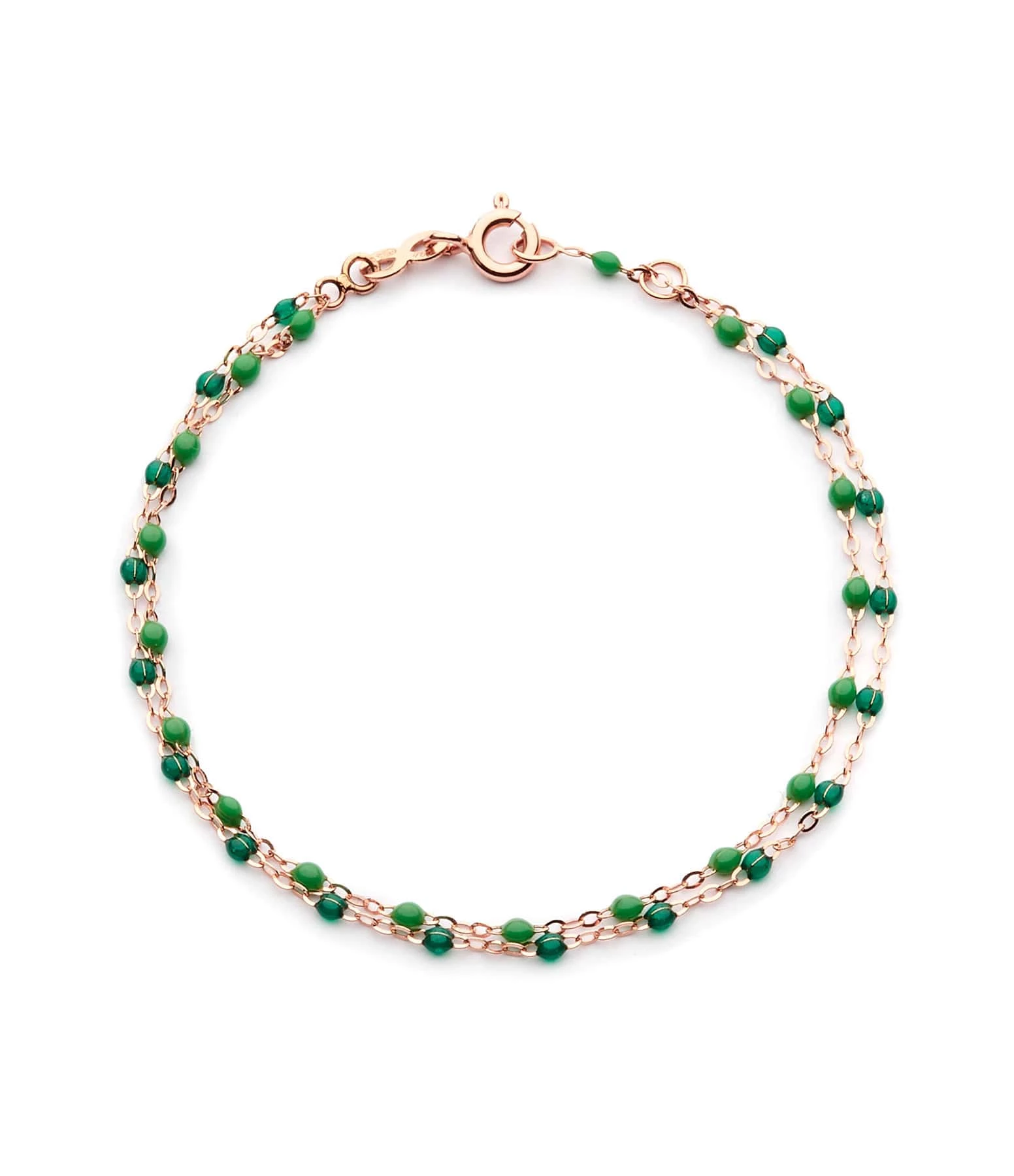 GIGI CLOZEAU Bracelet Double Perles Résine Or 1 GIGI CLOZEAU Bracelet Double Perles Résine Or