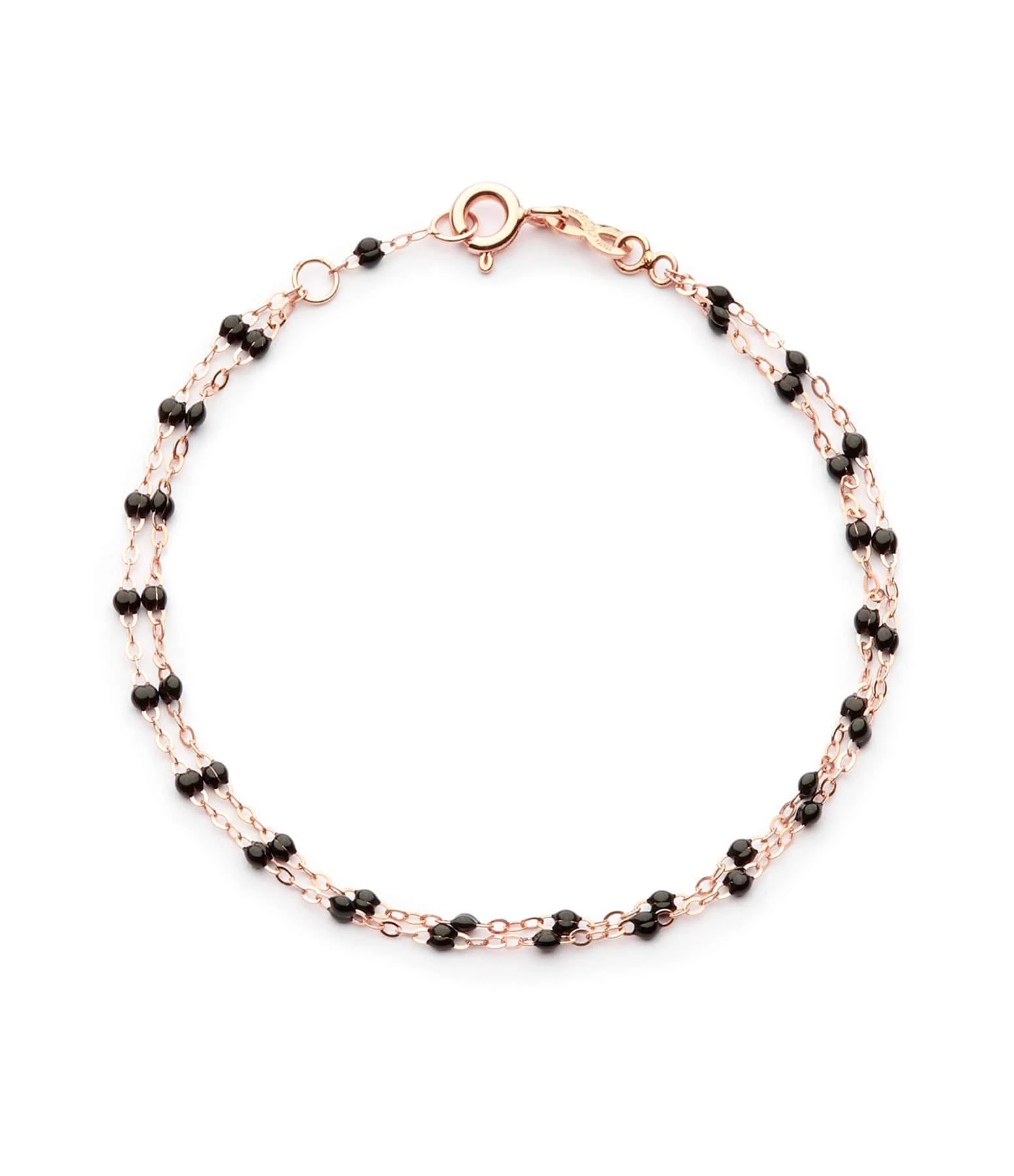 GIGI CLOZEAU Bracelet Double Perles Résine Or 2 GIGI CLOZEAU Bracelet Double Perles Résine Or – Image 2