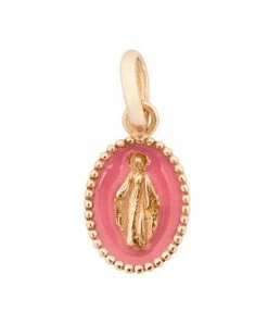 GIGI CLOZEAU Pendentif Médaille Madone Résine Or