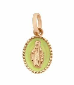 GIGI CLOZEAU Pendentif Médaille Madone Résine Or -COLLIERS Shop clz5