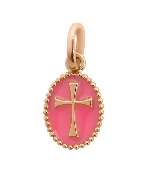 GIGI CLOZEAU Pendentif Médaille Croix Résine Or 2 GIGI CLOZEAU Pendentif Médaille Croix Résine Or – Image 2