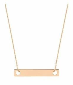 Ginette NY Collier Baguette Mini Or Rose