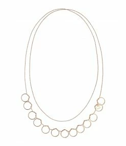 Ginette NY Sautoir Tiny 13 Cercles Or Rose