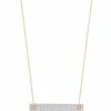 Ginette NY Collier Baguette Mini Or Rose Diamants
