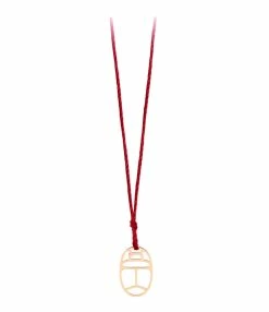 Ginette NY Collier Mini Wish Soie Or Rose