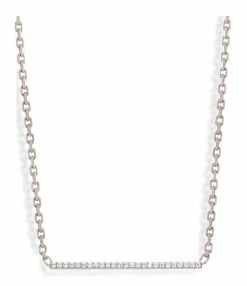 NAVA JOAILLERIE Collier Hash Barrette Diamants Or Blanc