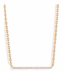 NAVA JOAILLERIE Collier Hash Barrette Diamants Or Rose
