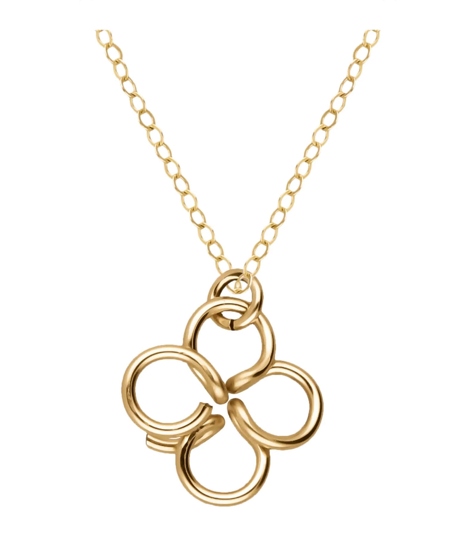 ATELIER PAULIN Collier Lucky One Trèfle Gold Filled, Collection Charms