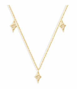 NAVA JOAILLERIE Collier Cheyenne Mini-Losange Diamants Or Jaune
