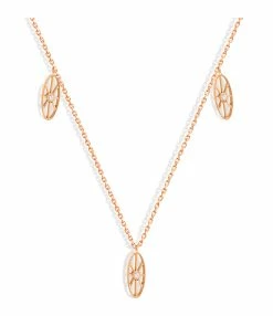 NAVA JOAILLERIE Collier Cheyenne Mini-Ovale Diamants Or Rose