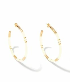 Aurélie Bidermann Créoles GM Positano Ivoire