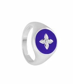 CABIROL Chevalière Croisette Bleu Klein