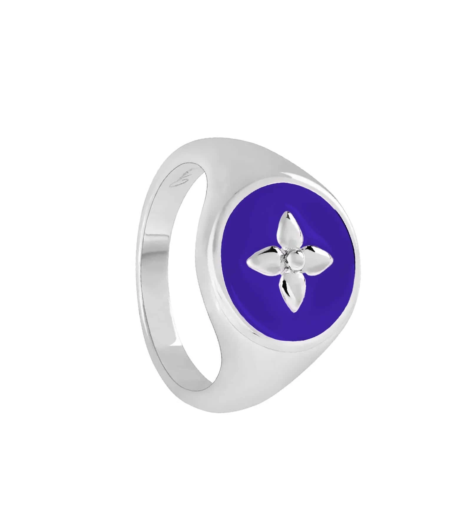 CABIROL Chevalière Croisette Bleu Klein 1 CABIROL Chevalière Croisette Bleu Klein