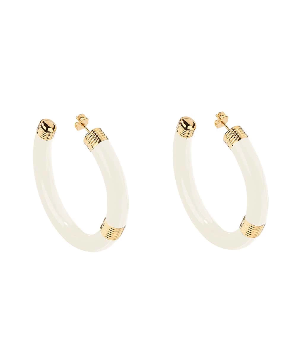 Aurélie Bidermann Créoles Katt Ivoire 1 Aurélie Bidermann Créoles Katt Ivoire