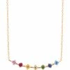VANRYCKE Collier Stardust Rainbow Or Rose Saphirs Tsavorite