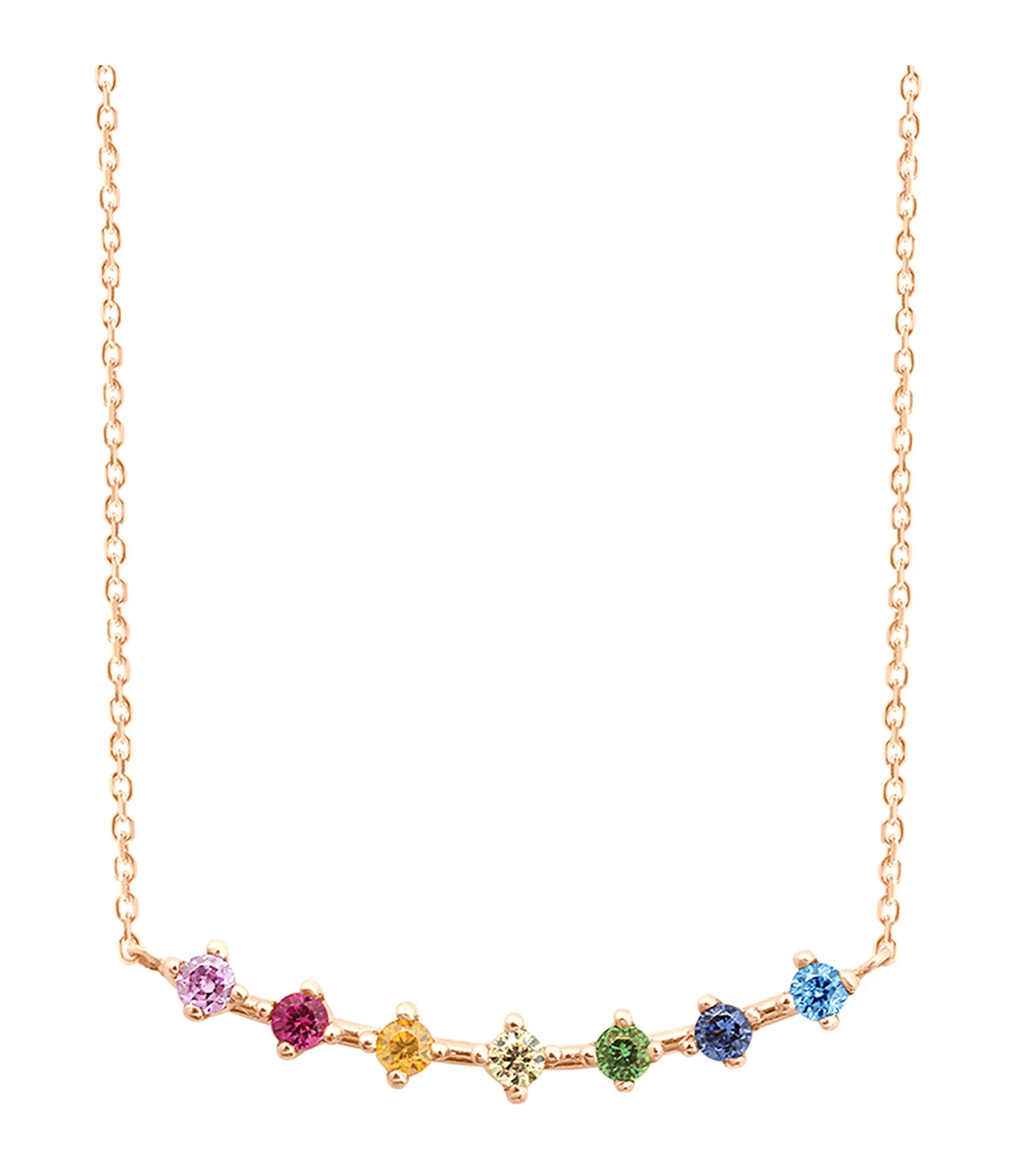 VANRYCKE Collier Stardust Rainbow Or Rose Saphirs Tsavorite 1 VANRYCKE Collier Stardust Rainbow Or Rose Saphirs Tsavorite
