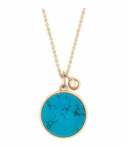 Ginette NY Collier Ever Disc Turquoise Or Rose