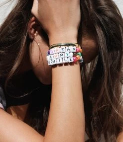 LAUREN RUBINSKI Bracelet Love Beads HAPPY Jaune Vert 5 LAUREN RUBINSKI Bracelet Love Beads HAPPY Jaune Vert -COLLIERS Shop dscf9836