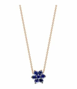 Ginette NY Collier Star Saphirs Or Rose