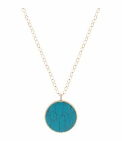 Ginette NY Sautoir Ever Disc Jumbo Turquoise Or Rose