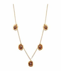 LSONGE Collier Éclat 5 Médailles XS Argent Doré