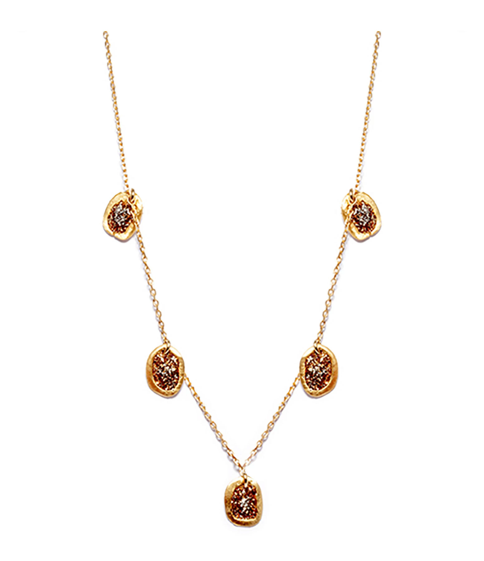 LSONGE Collier Éclat 5 Médailles XS Argent Doré 1 LSONGE Collier Éclat 5 Médailles XS Argent Doré