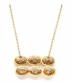 LSONGE Collier Éclat 6 Médailles XS Argent Doré