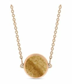 Ginette NY Collier Ever Mini Disc Jaspe Or Rose