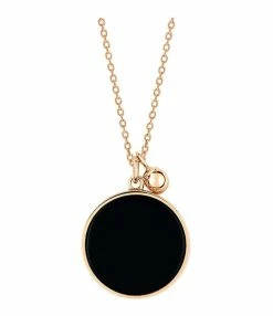 Ginette NY Collier Ever Disc Onyx Or Rose