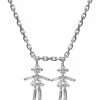 LITTLE ONES Collier Emblématique Fille Fille Or Blanc Diamants
