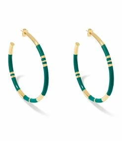 Aurélie Bidermann Créoles GM Positano Émeraude