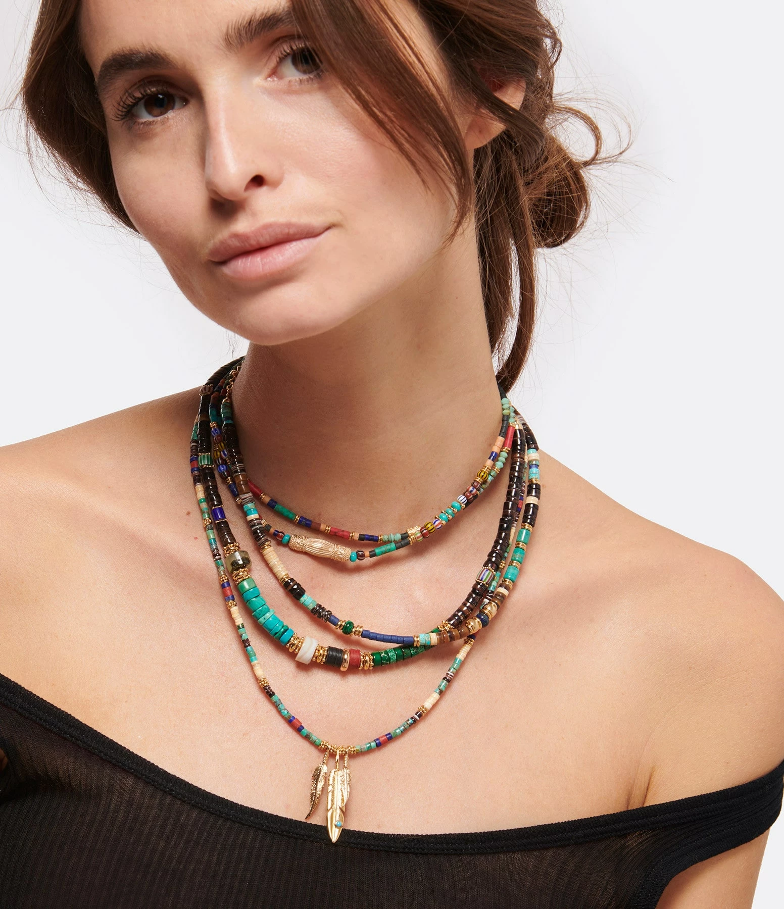 GACHON POTHIER Collier 3 Plumes 4 GACHON POTHIER Collier 3 Plumes – Image 4