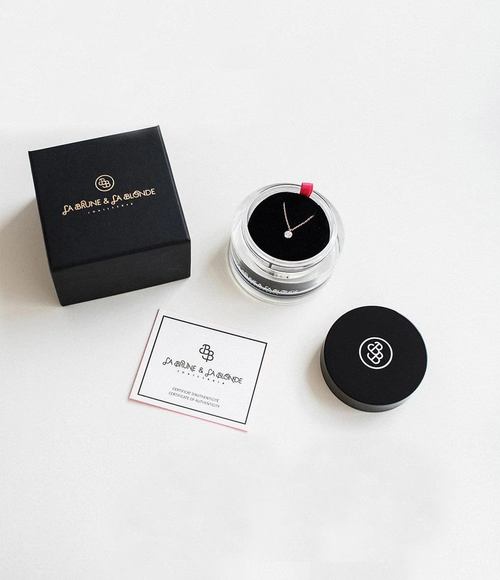 LA BRUNE & LA BLONDE Mini Créoles 360° Diamant Brillant Or Jaune 2 LA BRUNE & LA BLONDE Mini Créoles 360° Diamant Brillant Or Jaune – Image 2