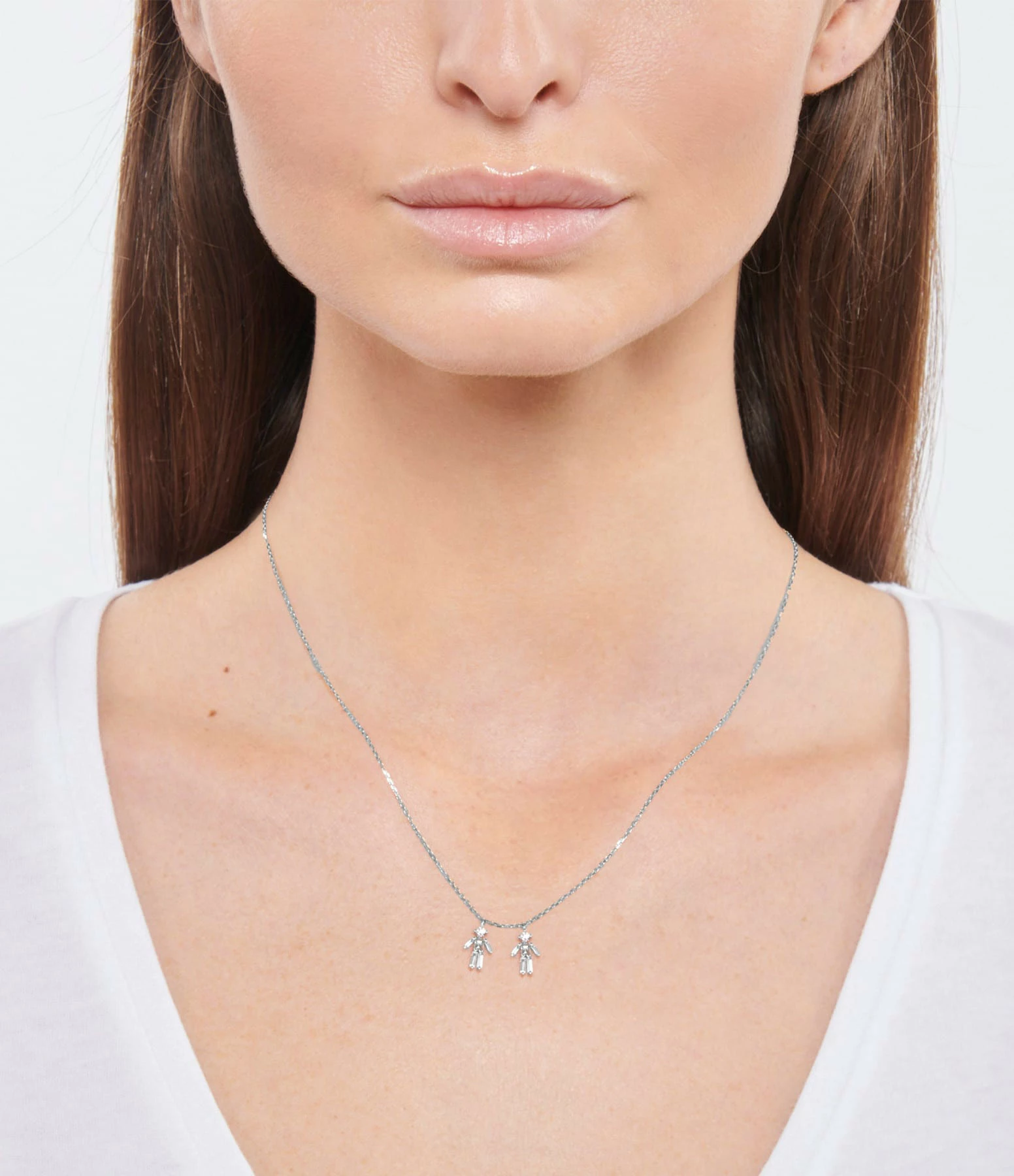 LITTLE ONES Collier Emblématique Garçon Garçon Or Blanc Diamants 2 LITTLE ONES Collier Emblématique Garçon Garçon Or Blanc Diamants – Image 2