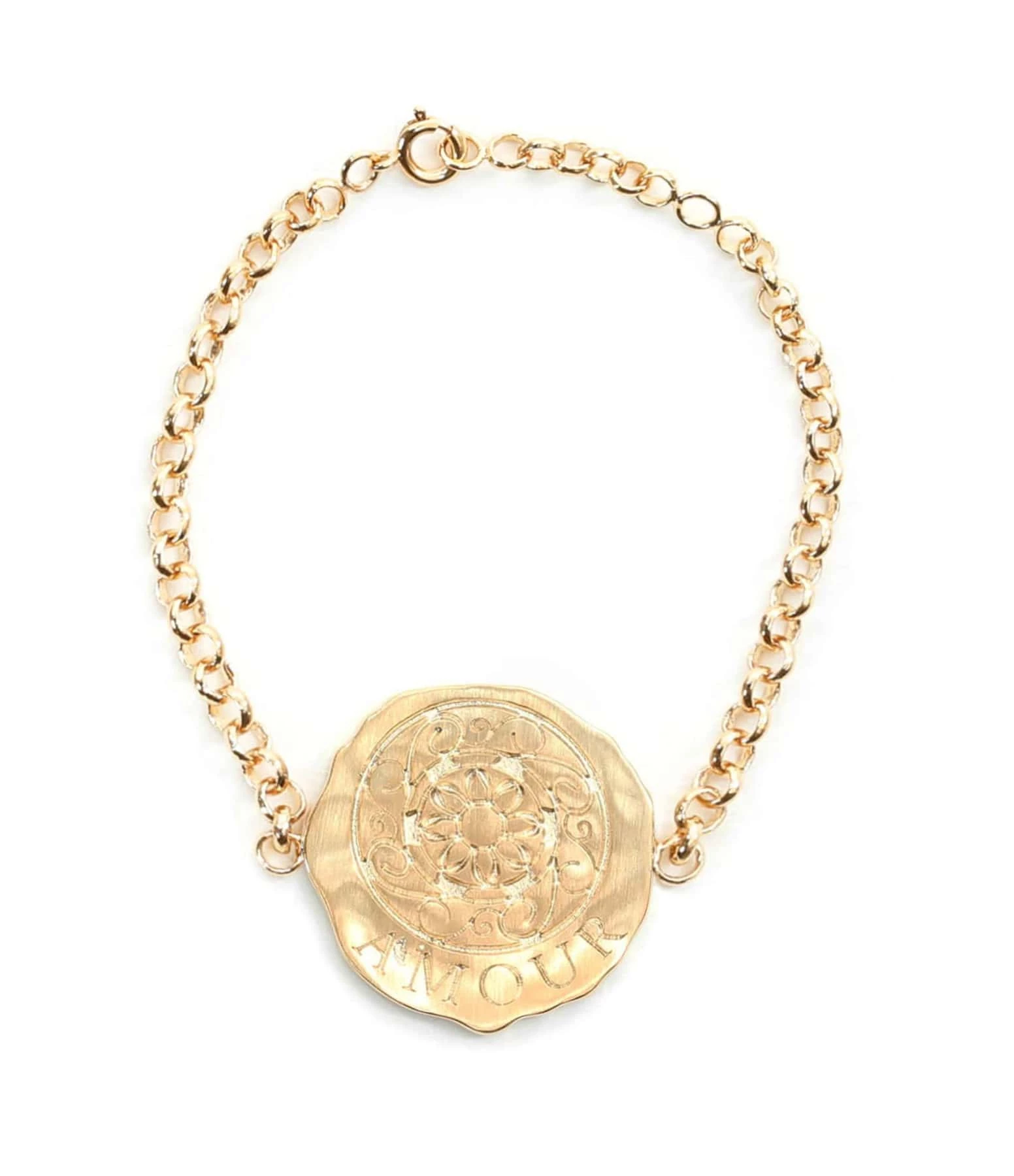LES FÉLICITÉS Bracelet Grande Médaille Amour 1 LES FÉLICITÉS Bracelet Grande Médaille Amour