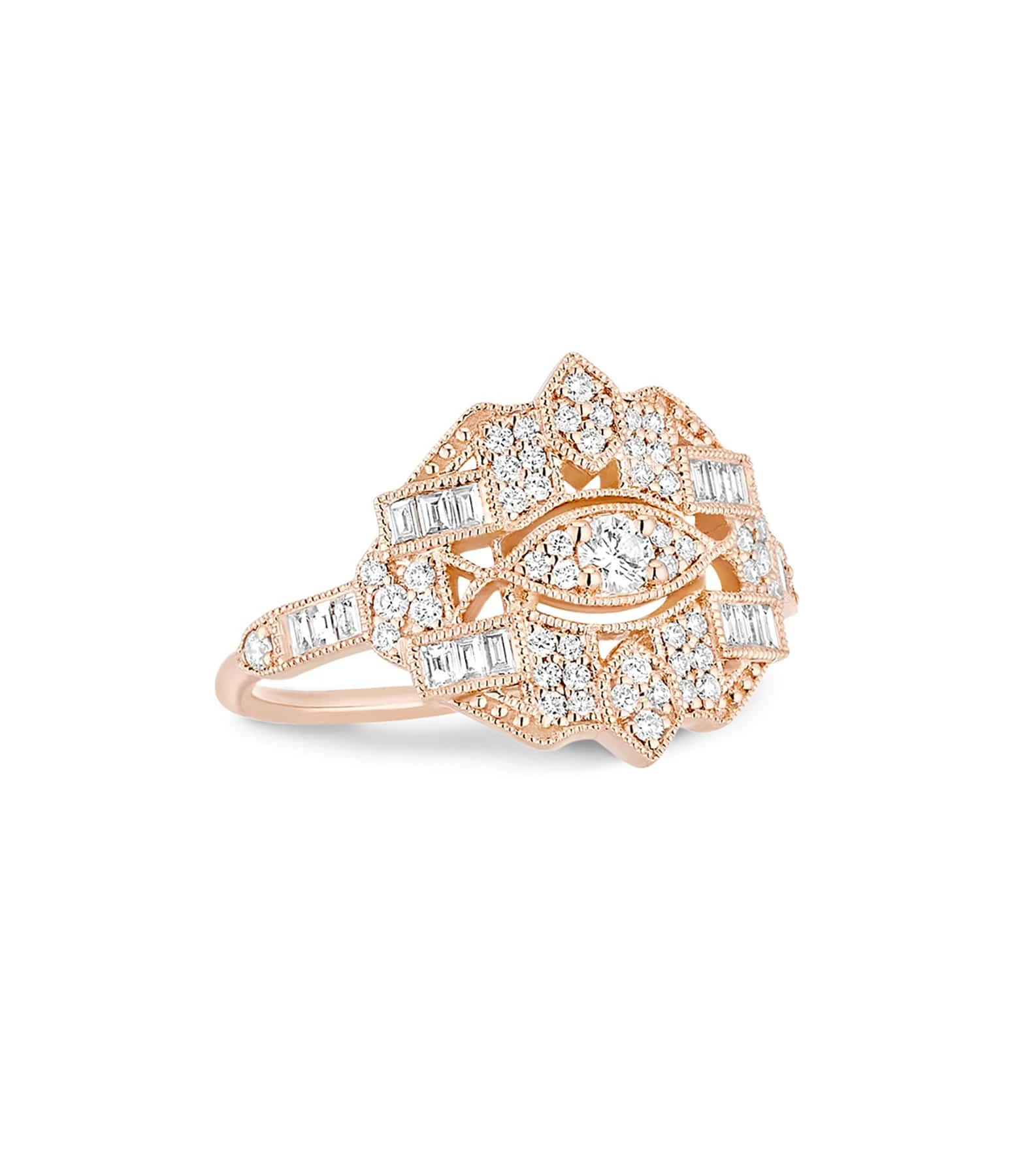 STONE PARIS Bague Gilda Diamants Or Rose 1 STONE PARIS Bague Gilda Diamants Or Rose
