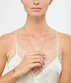 Ginette NY Bracelet Ever Disc Nacre Noire Or Rose -COLLIERS Shop ginbe look20210526 165