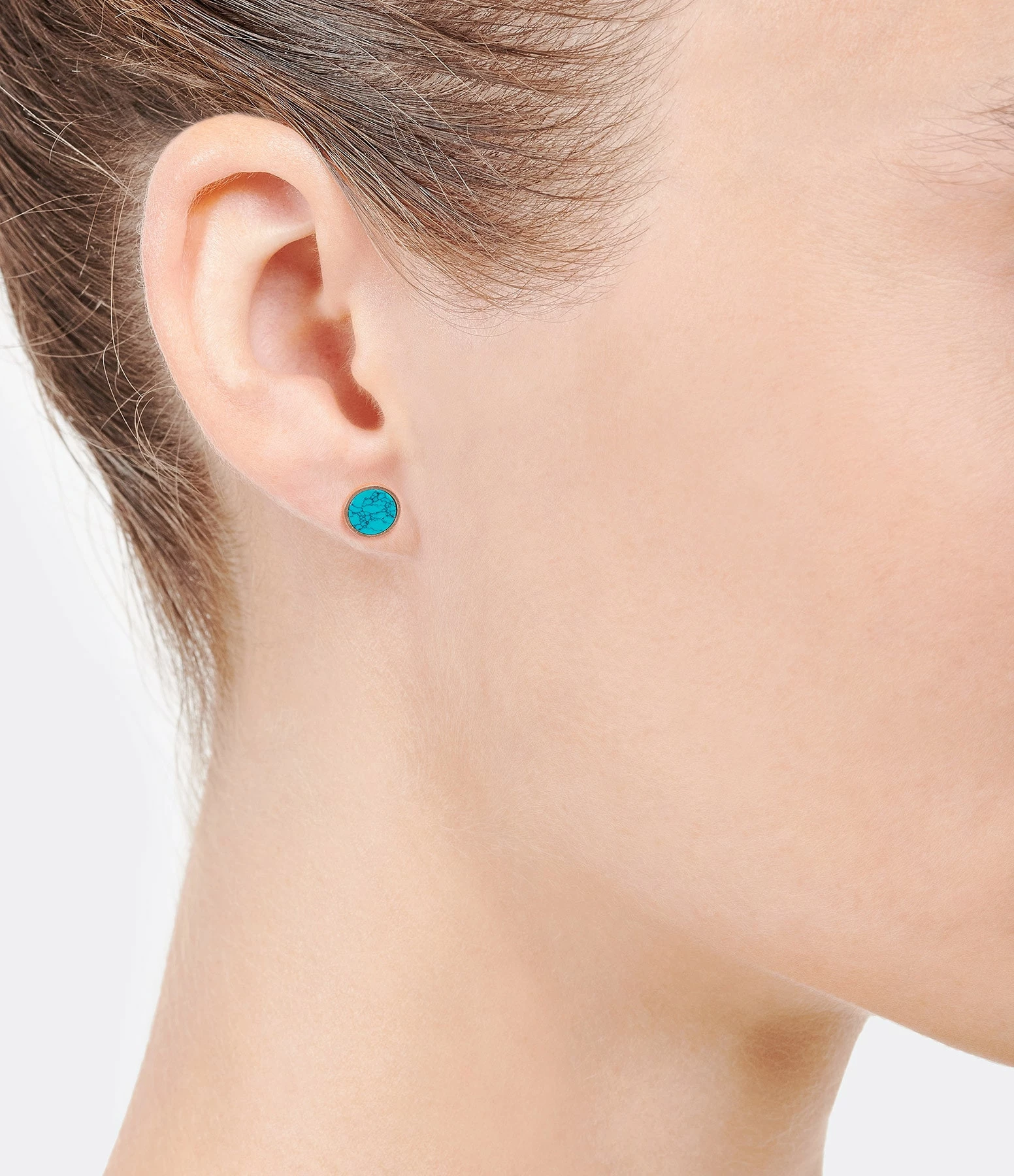 Ginette NY Boucle D'oreille Ever Disc Or Rose Turquoise (vendue à L'unité) 2 Ginette NY Boucle D'oreille Ever Disc Or Rose Turquoise (vendue à L'unité) – Image 2