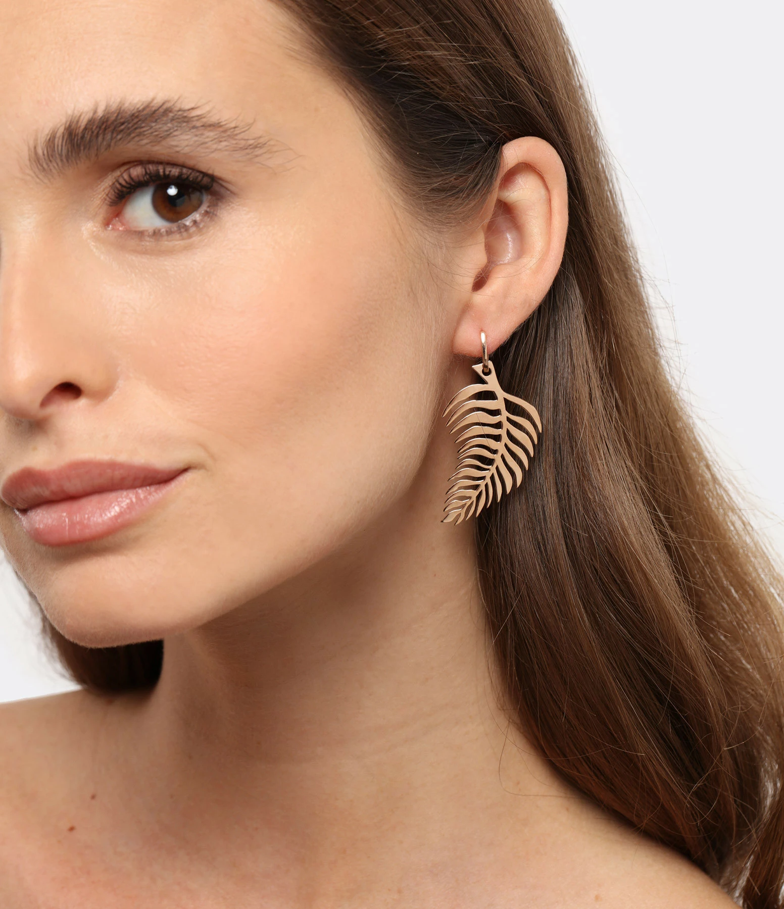 Ginette NY Boucle D'oreille Palms Jumbo Or Rose (vendue à L'unité) 2 Ginette NY Boucle D'oreille Palms Jumbo Or Rose (vendue à L'unité) – Image 2